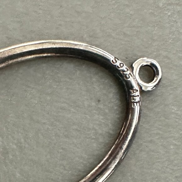 Authentic Pandora COMPOSE Whispers Sterling Silver Hoops - EUC (No Posts) - Picture 4 of 9